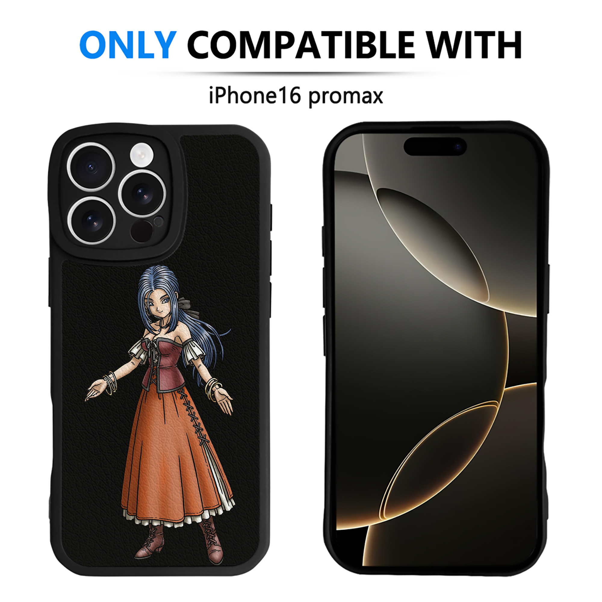 （画像用） ドラゴンクエスト Doragon Kuesuto Dragon Quest 【iPhone 16シリーズ対応】シリコンスマホケース（レザー調） 材質：シリコン